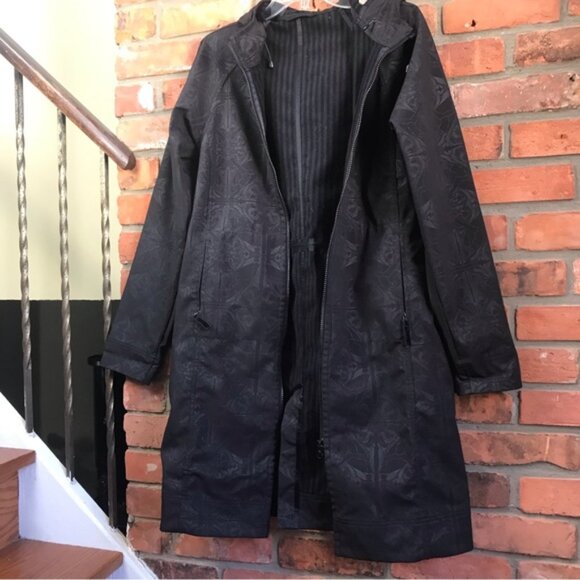 Lululemon RARE Apres Softshell Print Trench Jacket Rain Coat Dancers In Snow 8 - Picture 3 of 16